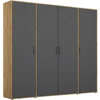 rauch Kleiderschrank VOYAGER Garderobe Wäscheschrank Schlafzimmer (in 3 verschiedenen Ausstattungen BASIC/CLASSIC/PREMIUM) mit 2 modernen Griffvarianten, viel Stauraum MADE IN GERMANY