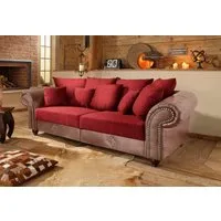 Home affaire Big-Sofa King George Mega Sofa, viel Platz, Federkern, Ziernägel