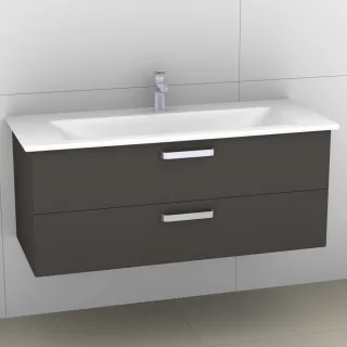 Artiqua 414 Waschtischunterschrank für Venticello 4104CH, Stahlgrau, 414-WU2L-V111-7142-88 414-WU2L-V111-7142-88
