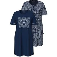 Ulla Popken Bigshirt Bigshirts 2er-Pack Rundhalsausschnitt Halbarm