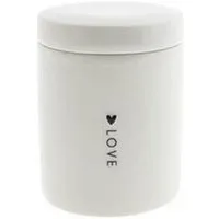 Bastion Collections Vorratsdose Bastion Collections - Vorratsdose Dose 110ml Keramik Weiß Love
