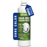 bio-chem Abflussreiniger EXTRA STARK 1 L - Profi Rohrreiniger - Geruchsneutral Rohrreiniger (Einzelprodukt, [- HAAR-WEG Abflussfrei 1 l Chlorfrei und geruchsneutral – sicher in Anwendung)