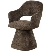 WAHSON OFFICE CHAIRS Esszimmerstuhl Drehbarer Chenille-Polsterstuhl mit Armlehnen, retro, für Esszimmer...