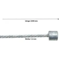 Non-Branded Schaltzug Fahrrad Schaltzug 2200 mm lang Edelstahl Bowdenzug Schaltung
