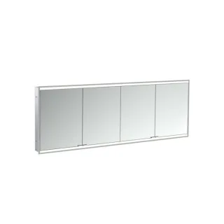 Emco prime Unterputz-Lichtspiegelschrank 949706267 2000x730mm, 4-türig, aluminium/spiegel