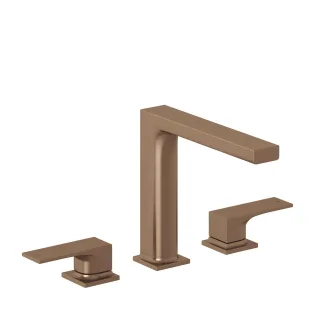 KLUDI-DECUS 3-Loch Waschtischmischer mit Push-Open Ventil Brushed Bronze 54393N175