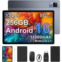 DOOGEE U13 Android 16, 32GB RAM+256GB ROM (2TB TF), 11000mAh Tablet (13", 256 GB, Android 16, Tablet-Set inkl. Stift, Tastatur, Maus, Schutzhülle, 5G WiFi, 13MP+5MP)