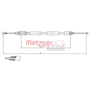 Metzger Handbremsseil hinten links Nissan Opel Renault