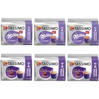 TASSIMO Kaffee Kapseln Heiße Schokolade Paket 3x Milka + 3x Cadbury - 60 Getränke, (Packung, 6er Pack)