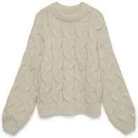 Vero Moda Strickpullover VMMAYBE LS HIGH NECK CABLE PULLOVER NOOS Kunstfaser
