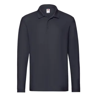 Fruit of the Loom - "Premium" Poloshirt für Herren Langärmlig (Marineblau)