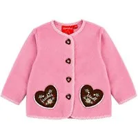 BONDI Strickjacke Baby Mädchen Fleecejacke 'Freches Madl' 86851, Ol