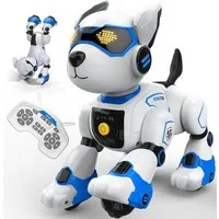 ANYSUN RC-Roboter Roboter Hund Kinder Puzzle Spielzeug Festival Geschenk (Programmierbarer Roboterhund mit Sprachbefehle,Fernbedienung, Berührungssensor), Roboterhund Spielzeug ab 3 Jahre mit Wiederaufladbarer Batterie