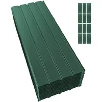 Mondeer Wellplatte Dachplatten(12-tlg), 12x Trapezblech 115cm x 45cm verzinkt Profilblech Dachblech