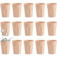 Engelland Becher Kunststoffbecher in modernen Pastellfarben, 250 ml, Mehrweg, 15-tlg., Kunststoff, spülmaschinengeeignet, bruchfest, wiederverwendbar, 250 ml, 0,25 Liter