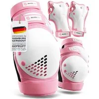 SKATEWIZ Protektoren-Set SMASH Knieschoner Kinder Inliner Schoner Erwachsene Protektoren Set (Schonerset Inliner skates Mädchen Schützer, 6-tlg., Inliner Schoner mit Knie-, Ellenbogen- und Handgelenkschützer), Schützer Inline Skates Kinder Schlittsch
