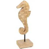 Logbuch-Verlag Dekofigur Seepferdchen Figur aus Holz Badezimmer Spa Wellness Hotel Dekoration