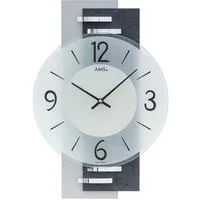 AMS Wanduhr (Exklusiv-Modell, Quarzuhr, Made in Germany, Holz, Wohnzimmer,Esszimmer)
