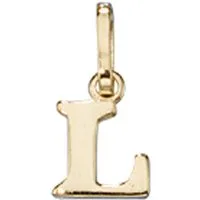 Schmuck Krone Kettenanhänger Anhänger Buchstabe 'L' aus 333 Gold, Gold 333