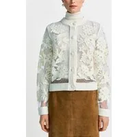 RICHROYAL Cardigan mit Mesh Embro