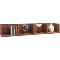 VCM Wandregal Honsa Bücherregal B. 97 x T. 17 x H. 17 cm, Wandmontage für Wohnzimmer, Flur oder Büro, 4 Fächer, Holzwerkstoff