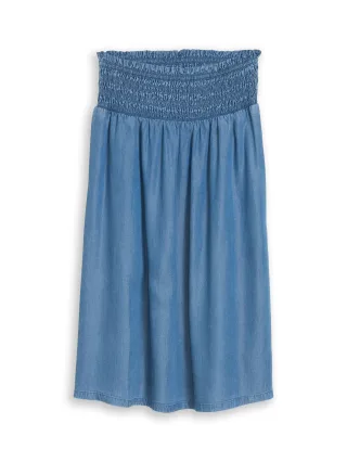 Tom Tailor - Jeansrock mit Eingriffstaschen clean light stone blue denim - Gr. - 42