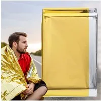 shop'n smile ideoon Erste-Hilfe-Set Zuverlässige Rettungsdecke, 210 x 160 cm, gold - silber, (1 St)