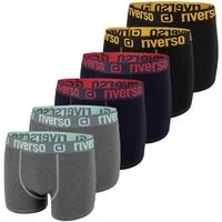 riverso Boxershorts Herren Retroshorts RIVJONNY Unterhosen (Vorteilspack, 6-St) Basic Boxer mit Stretch