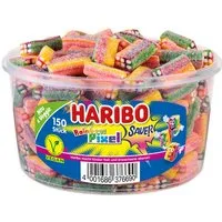 HARIBO Süßigkeit, Haribo Rainbow Pixel sauer veggie Fruchtgummi Konfekt Stücke 1200g