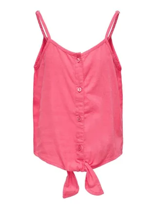 KIDS ONLY - KOGCARO STRAP LINEN BLEND KNOT TOP PNT camellia rose - Gr. - 152