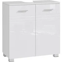 VASAGLE Waschbeckenunterschrank Badezimmerschrank Badschrank mit Doppeltür, verstellbare Ablage
