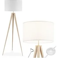 tectake Stehlampe Stehleuchte, Energiesparlampe, Elegante Stehleuchte für gemütliche Atmosphäre