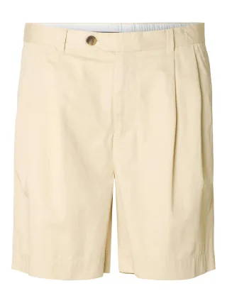 SELECTED MEN - SLHLOOSE-ADAM PLEAT SHORTS fog - Gr. - M