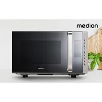 Medion® Mikrowelle MD 17495, Grill und Heißluft, 23 l, 5 Leistungsstufen, 10 Automatikprogramme, Auftaufunktion