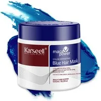 Karseell Haarmaske Blaue Haarmaske Haarpflege Farbauffrischung Coloriertes Haar, 1-tlg., Haarmaske, Haarpflege, Karseell, Blau