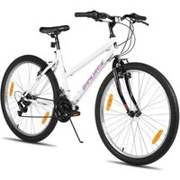 HILAND Mountainbike 24 26 Zoll Damen bike, Fahrrad für Mädchen & Frauen, 18-Gang-MTB, Doppel-V-Bremsen, Rahmen aus Kohlenstoffstahl