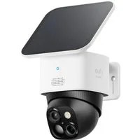eufy Security Überwachungskamera SoloCam S340 2K+3K Kabellose Solar-Überwachungskamera Außen (Außenbereich, 1-tlg., 1 x S340, Dual-Kamera bis 15 m, solarbetrieben, 360°-Sicht, 2 Ansichten)