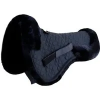 Engel Reitsport Sattelpad Sattelkissen Sattelpad SAKIS2 Lammfell & Baumwollsteppstoff Fellkranz