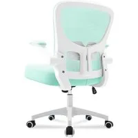Durrafy Bürostuhl Ergonomischer Bürostuhl,Schreibtischstuhl mit klappbaren Armlehnen (Höhenverstellbarer Drehstuhl mit Wippfunktion bis 130°,Computerstuhl mit verstellbarer Lendenwirbelstütze und leisen Rollen), Chefsessel mit 150 kg Tragfähigkeit