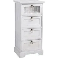 CARO-Möbel Nachtkommode IRMA, Nachttisch Nachtschrank für Boxspringbetten Shabby Chic Vintage Konsol