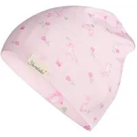 Sterntaler® Beanie Beanie Hasen (1-St) Beanie aus Baumwolljersey mit Hasenprint, zwei Tragevarianten