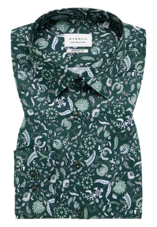 ETERNA - Hemd Twill Langarm smaragd - Gr. - 39/Langarm - 65cm