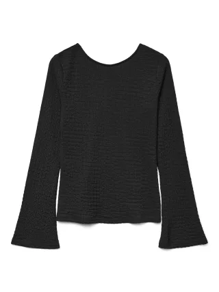 VERO MODA - VMCILLE LS 2-WAY TOP JRS Black - Gr. - XS