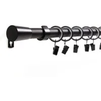 Deco-Raum Gardinenstange Liya, Ø 19 mm, 1-läufig, kürzbar, Wunschmaßlänge, verschraubt, Komplett-Set mit Ringen und Klammern,Befestigungsmaterial