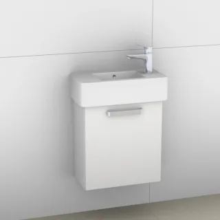 Artiqua 411 Waschtischunterschrank für Vero 070350, Weiß Hochglanz, 411-WUT-D28-L-7016-68 411-WUT-D28-L-7016-68