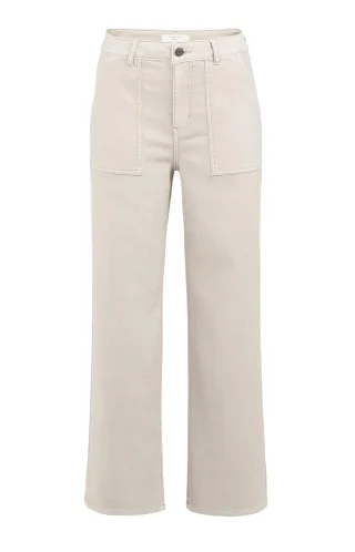 Yaya - Gerade geschnittene Cargo-Hose beige - Gr. - 32