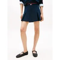Tommy Jeans A-Linien-Rock TJW PIQUE F&F MINI SKIRT mit den klassischen Falten