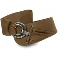 Caspar Taillengürtel GU246 elastischer breiter Damen Stretch Taillengürtel mit Gummizug