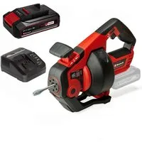 Einhell Rohrreinigungsspirale Rohrreiniger TE-DA 18/760 Li 18V, 7,6 m Spirale Akku 2,5 Ah, Ladegerät
