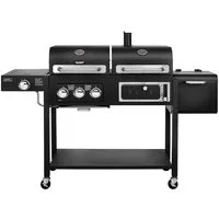 TAINO Holzkohlegrill HERO DUO, DUO, Kohlerost höhenverstellbar, Gas & Kohle 2in1, Seitentisch klappbar